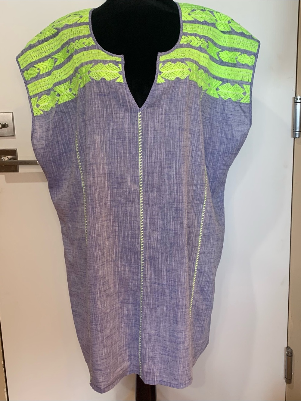 J Crew Embroidered Linen-Blend Tunic Bathing Suit Cover Up/Dress XL